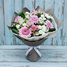 Букет цветов из:  Герберы, Альстромерии и Хризантемы #REPLACE_PRED# Бегуницы