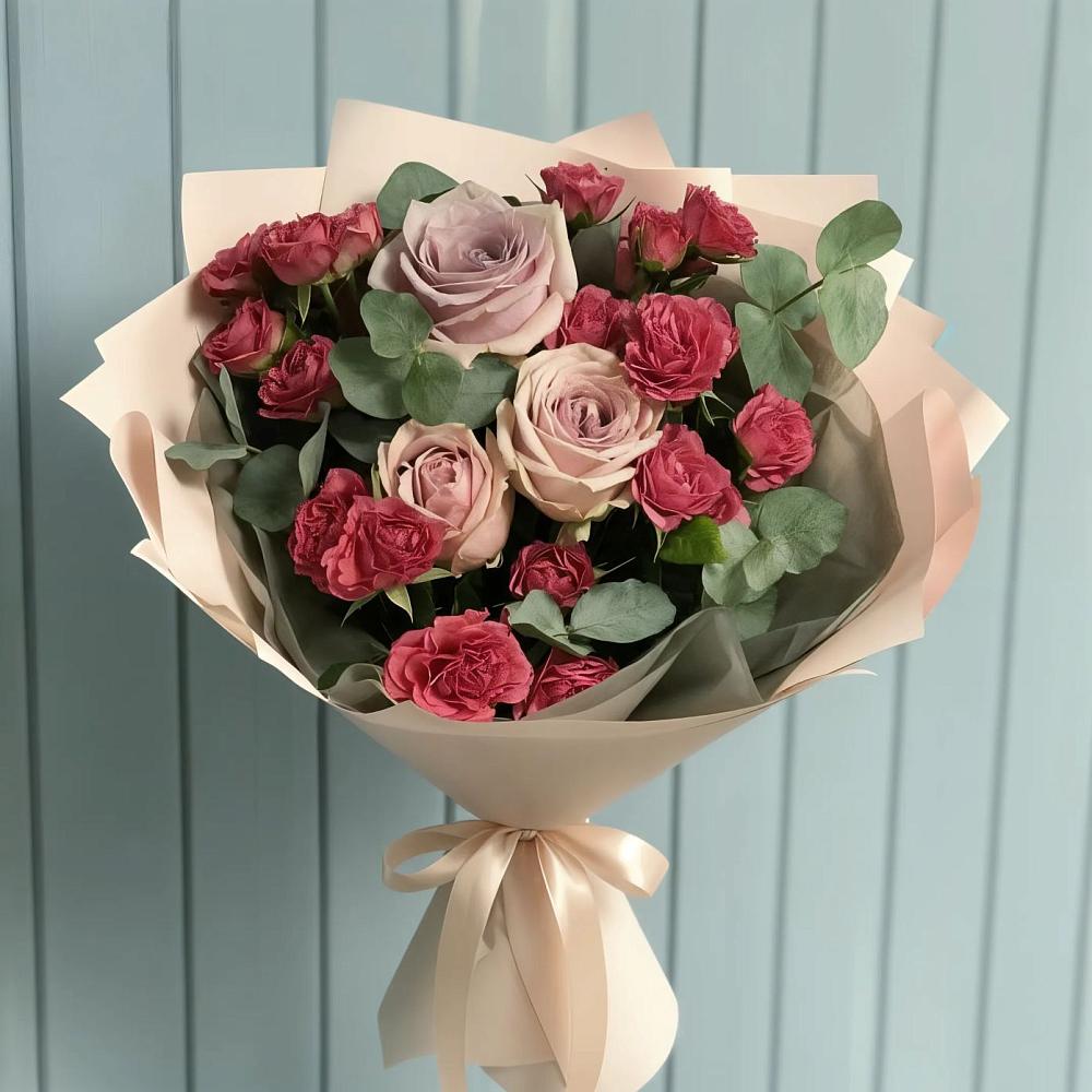 Букет цветов из: Гвоздики и Розы в Бегуницы