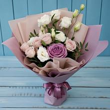 Букет цветов из:  Розы и Лизиантусы #REPLACE_PRED# Бегуницы