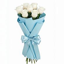 Букет 7 белых роз Проуд в Бегуницы