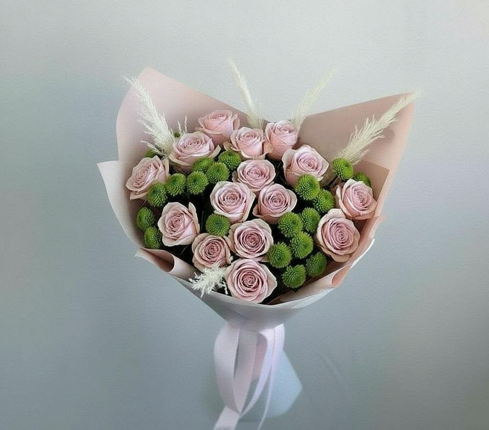 Букет цветов из: Розы и Хризантемы в Бегуницы