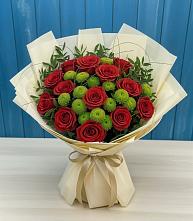 Букет цветов из:  Розы и Хризантемы #REPLACE_PRED# Бегуницы