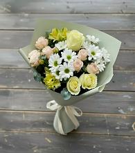 Букет цветов из:  Альстромерии, Розы и Хризантемы #REPLACE_PRED# Бегуницы
