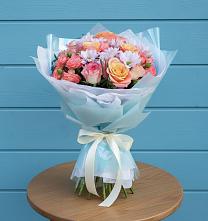 Букет цветов из:  Хризантемы и Розы в Бегуницы