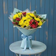 Букет цветов из:  Альстромерии и Хризантемы #REPLACE_PRED# Бегуницы